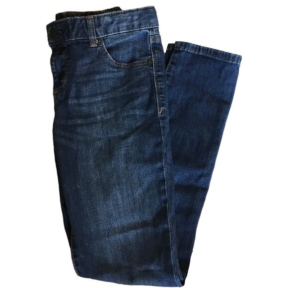 Gap Kids Jeans Dark Wash Adjustable Waist Super Skinny Stretchy Girls Size 12 - Picture 2 of 10